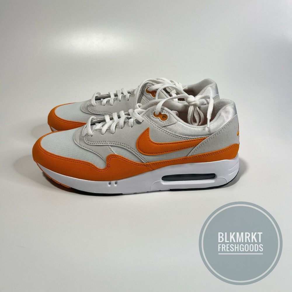Nike Air Max 1 '86 OG G Spikeless Golf Shoes White Orange DV1403-118 Size 10.5